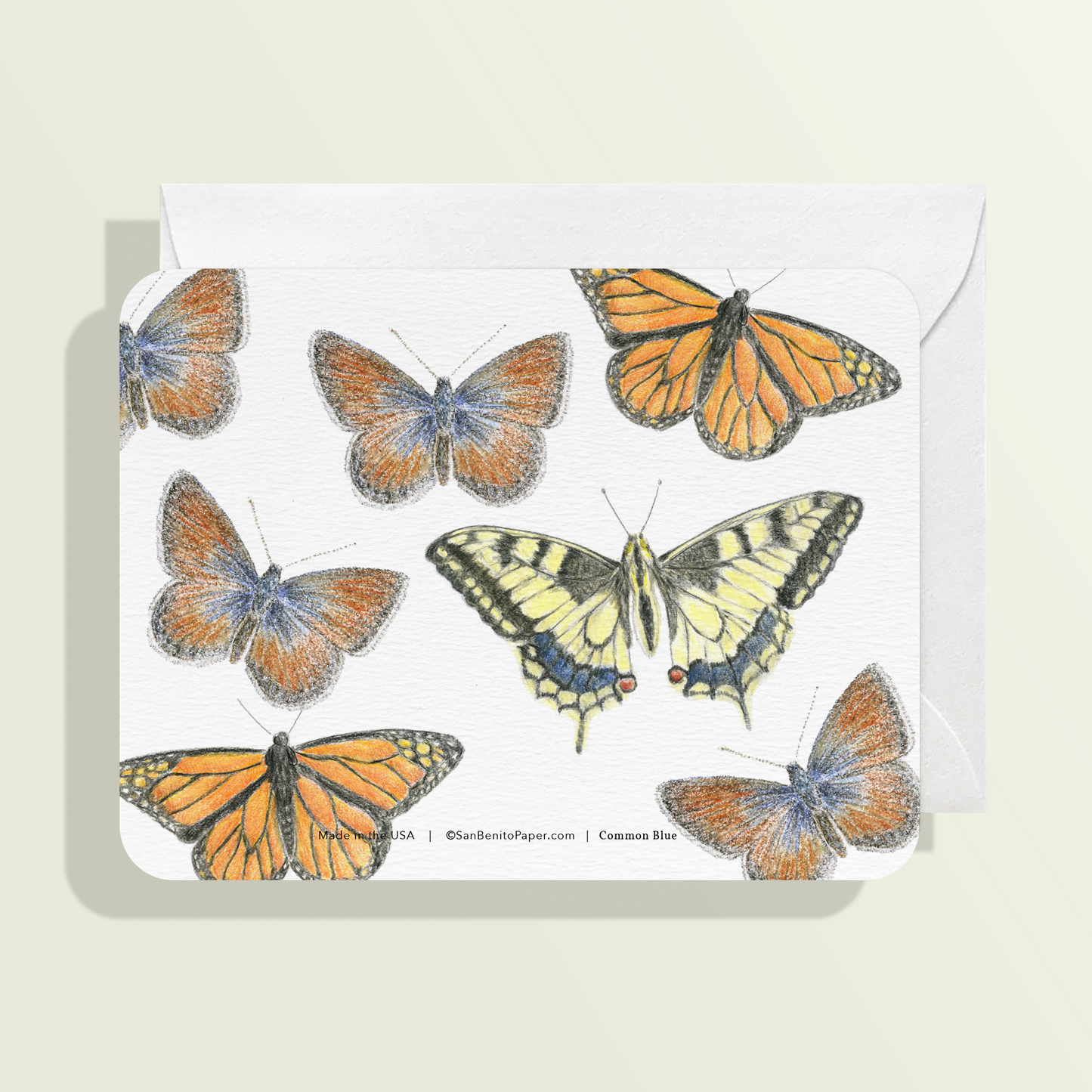 Common Blue Butterfly Card