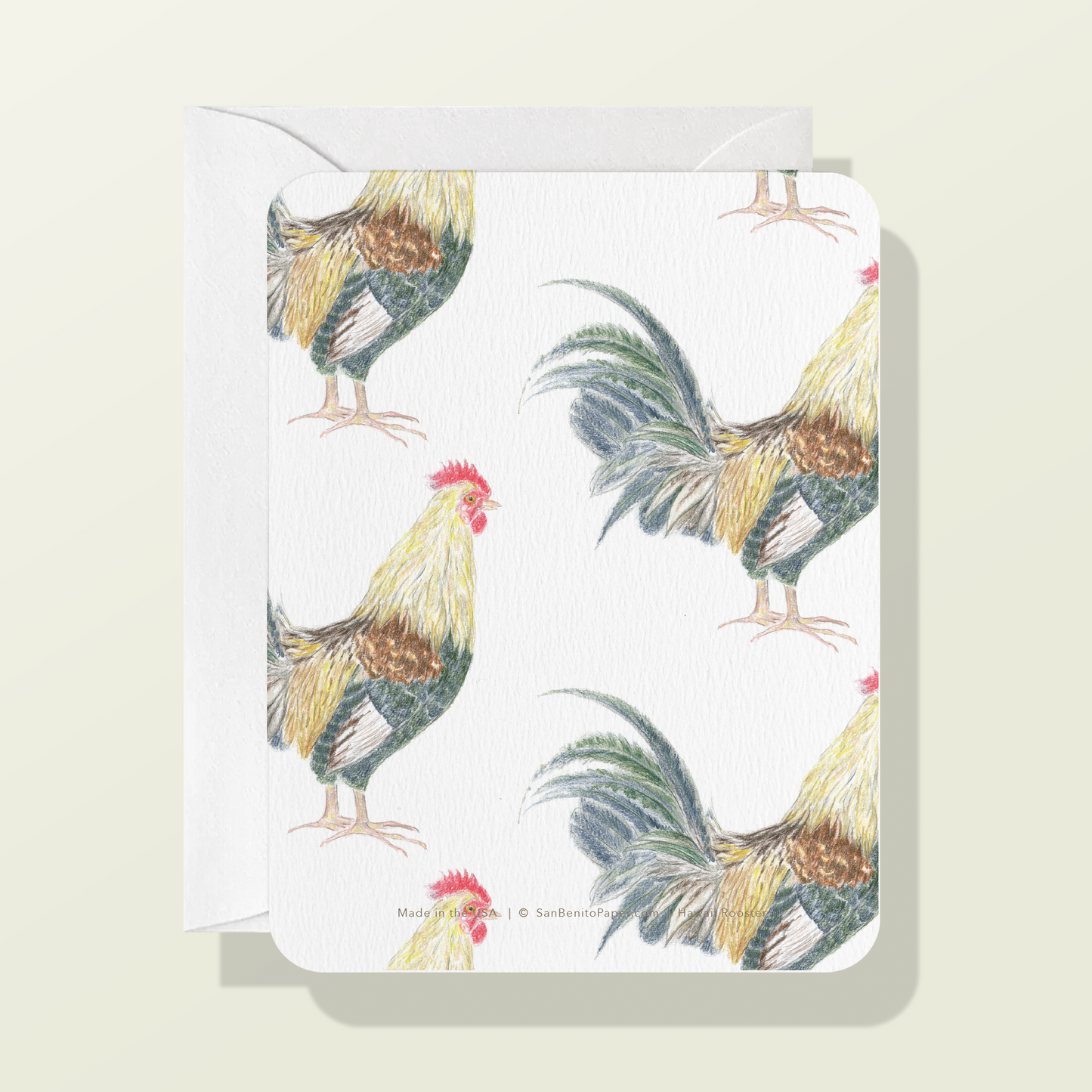 Hawaii Rooster Card