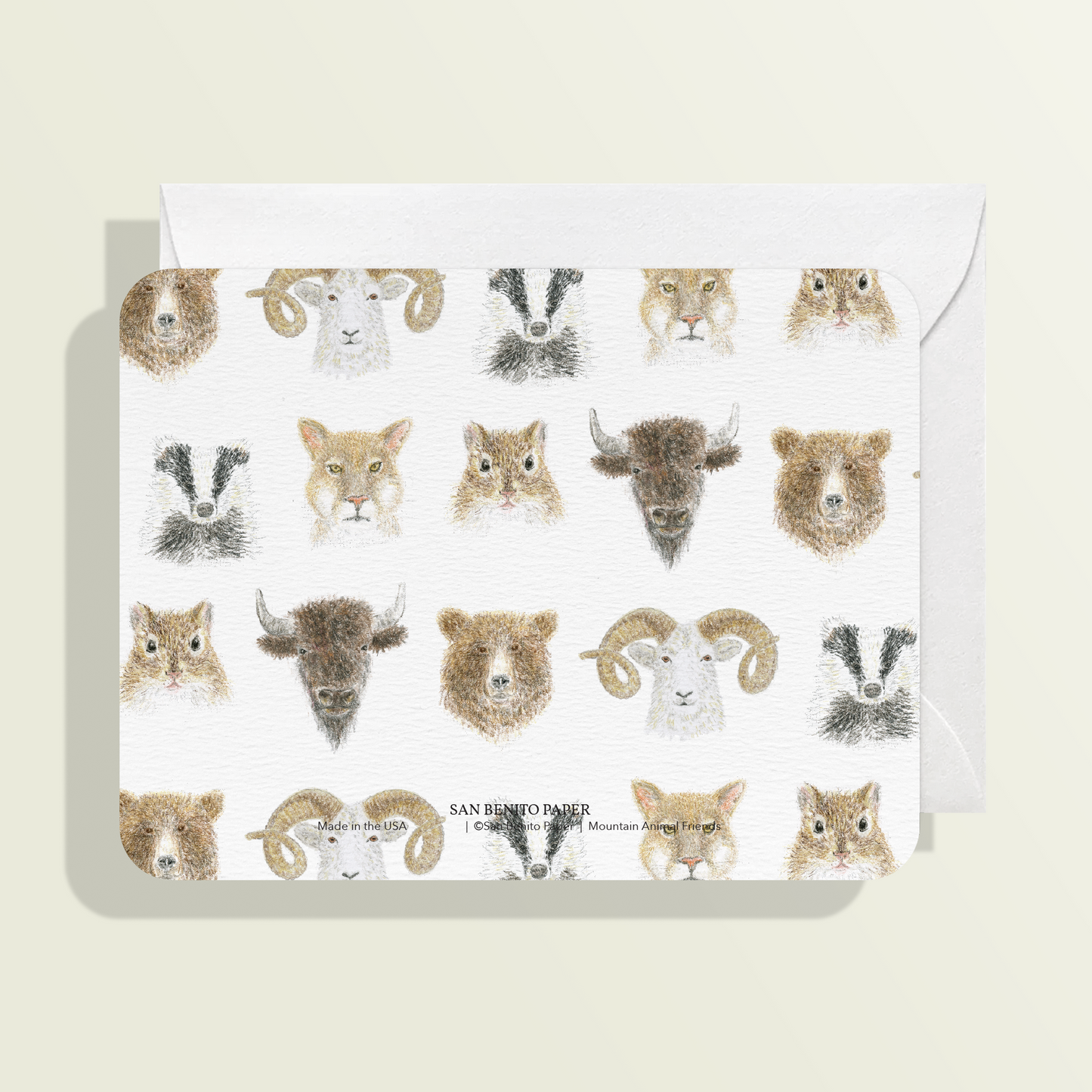 Mountain Animals Portrait Card