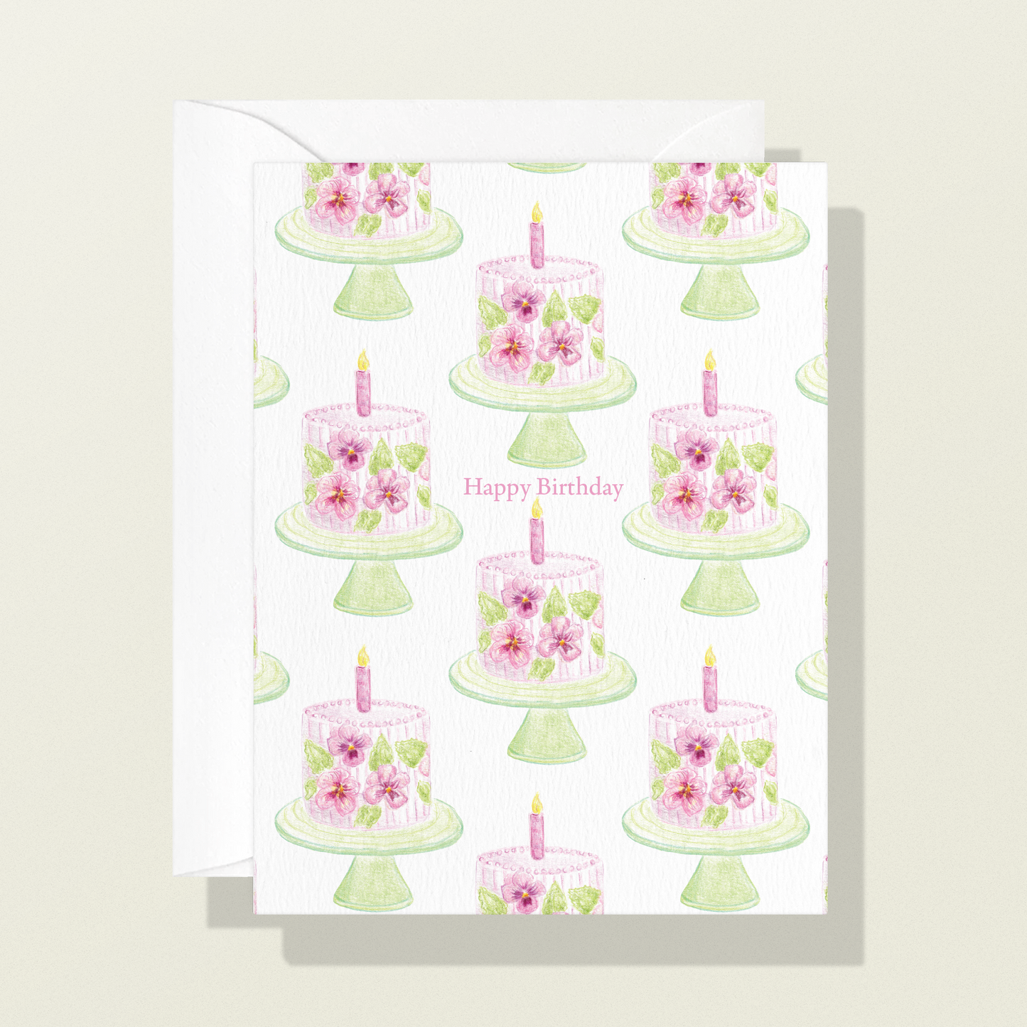 Happy Birthday - Pink Pansy