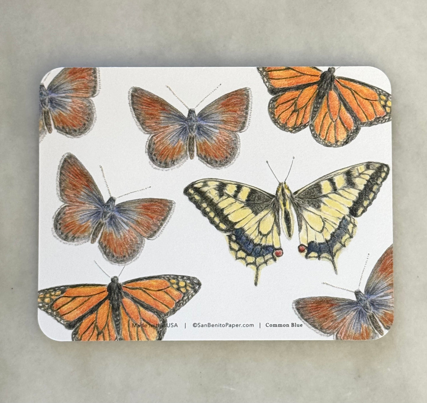 Common Blue Butterfly Stationery Set