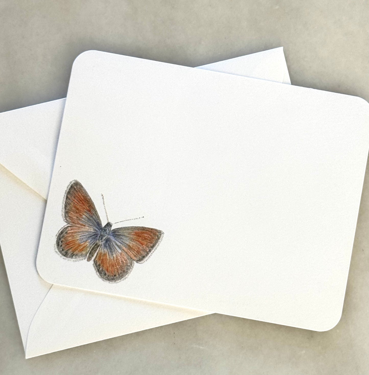 Common Blue Butterfly Stationery Set