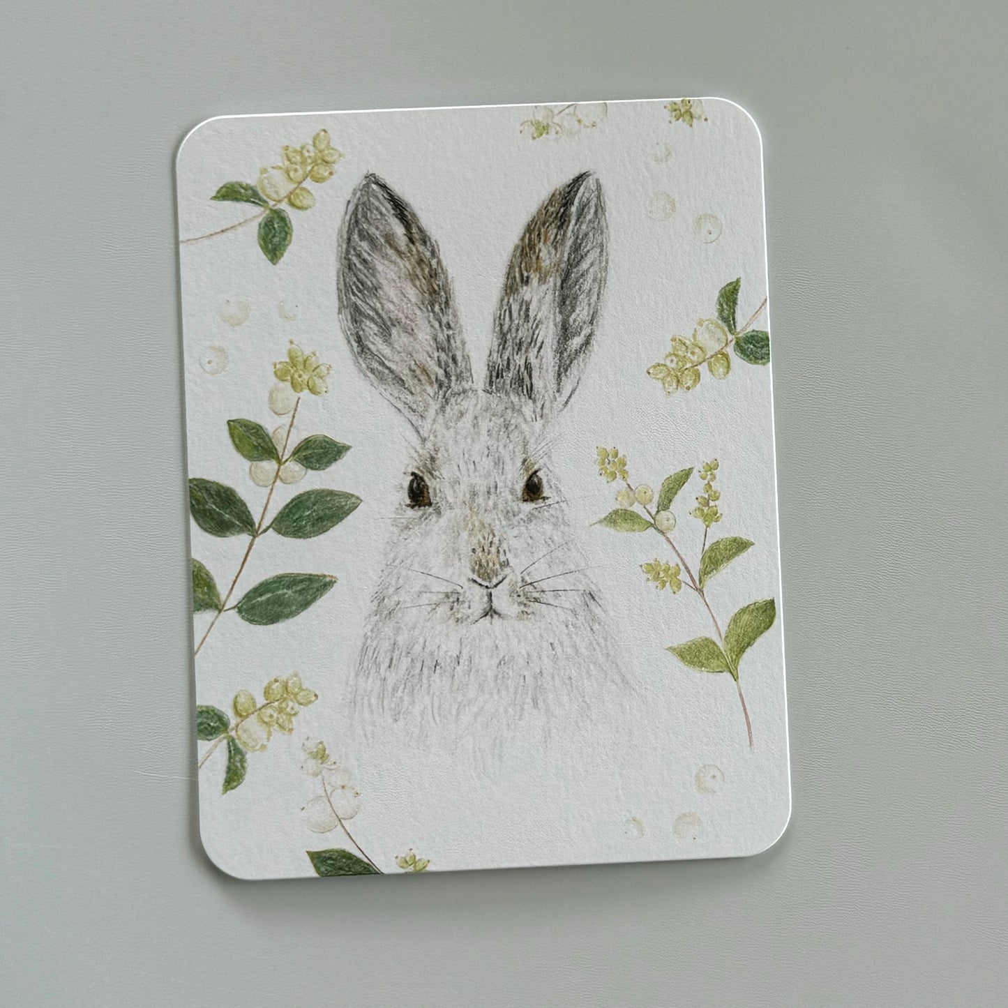 Snowshoe Hare with Snowberries Stationery Set