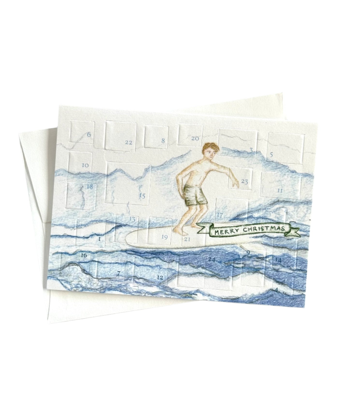 Surfer Advent Card