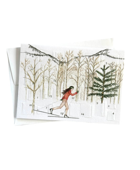 Cross Country Skier Advent Card