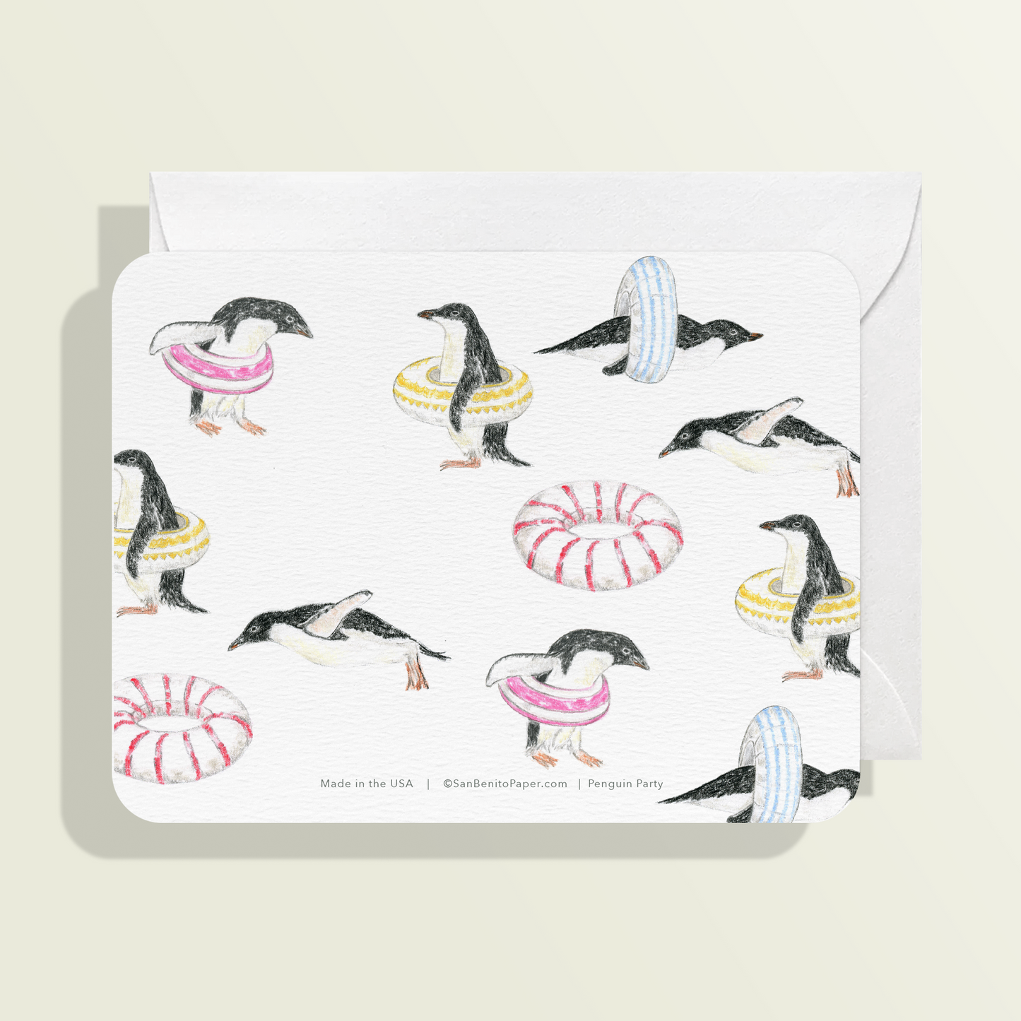 Penguin Party Card