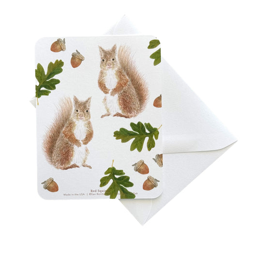 Red Squirrel and Oak Card