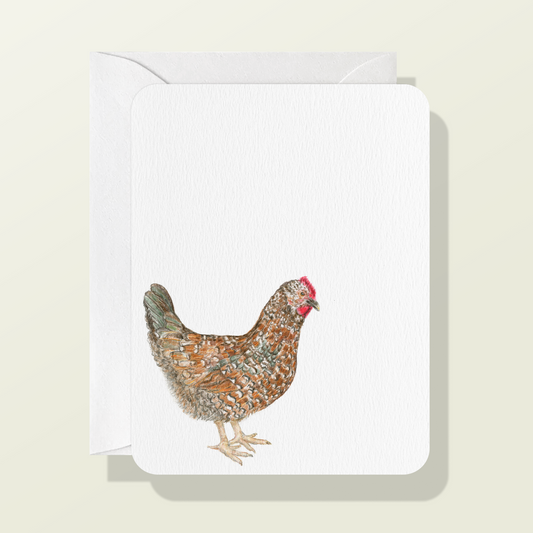 Speckled Sussex Chicken Card