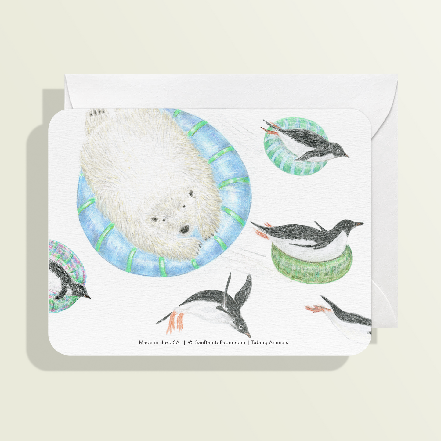 Tubing Animals Card