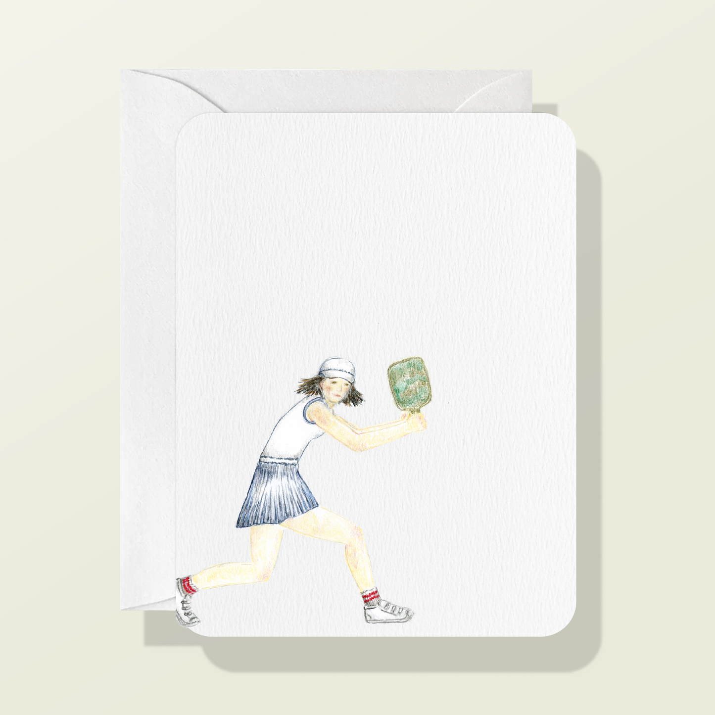 Vintage Blue Pickleball Player