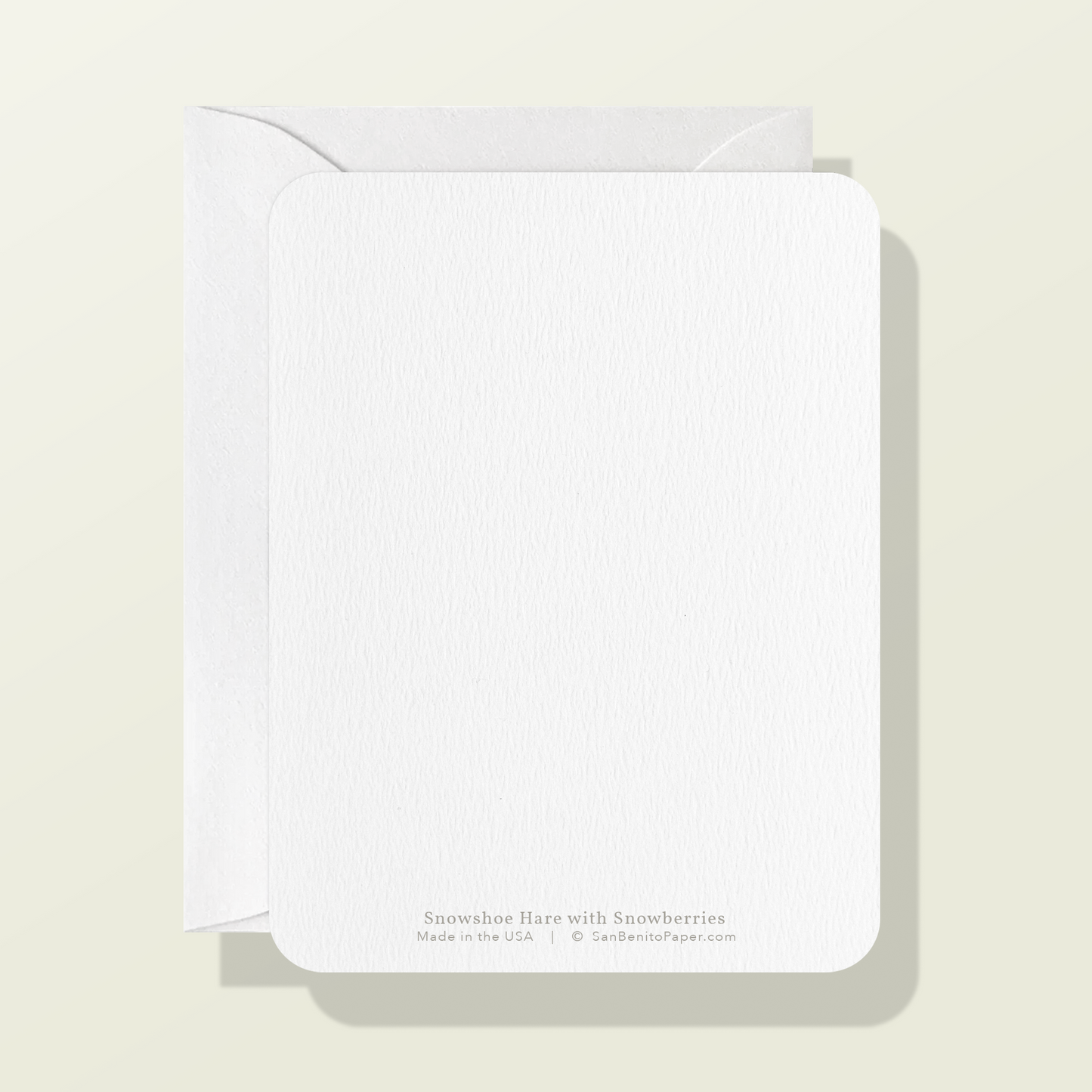 Snowshoe Hare with Snowberries Card