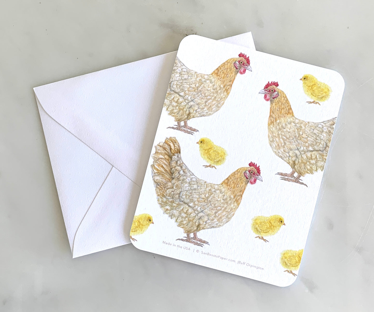 Buff Orpington Chicken Stationery Set