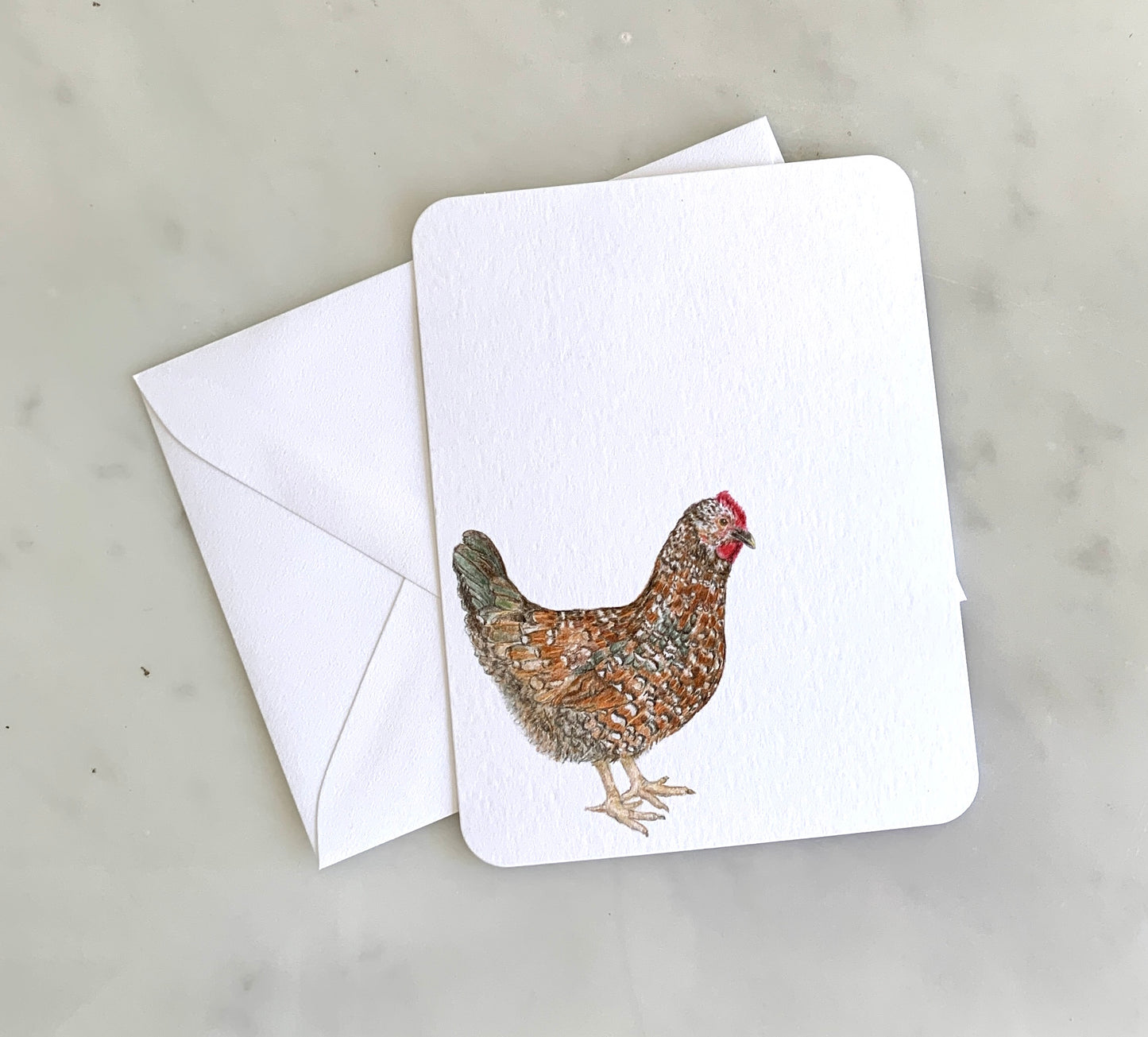 Speckled Sussex Chicken Card