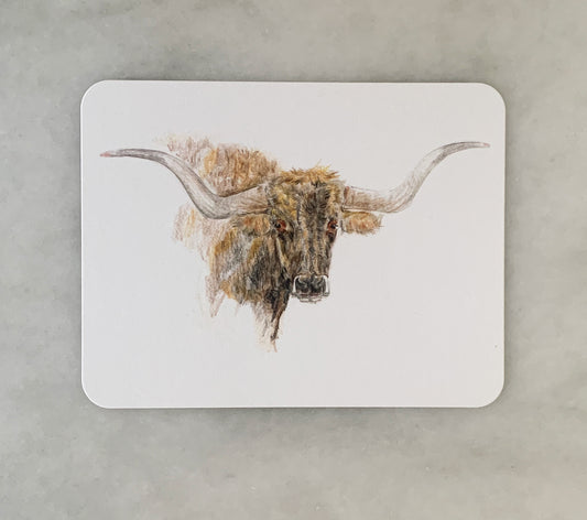 Brindle Longhorn Card