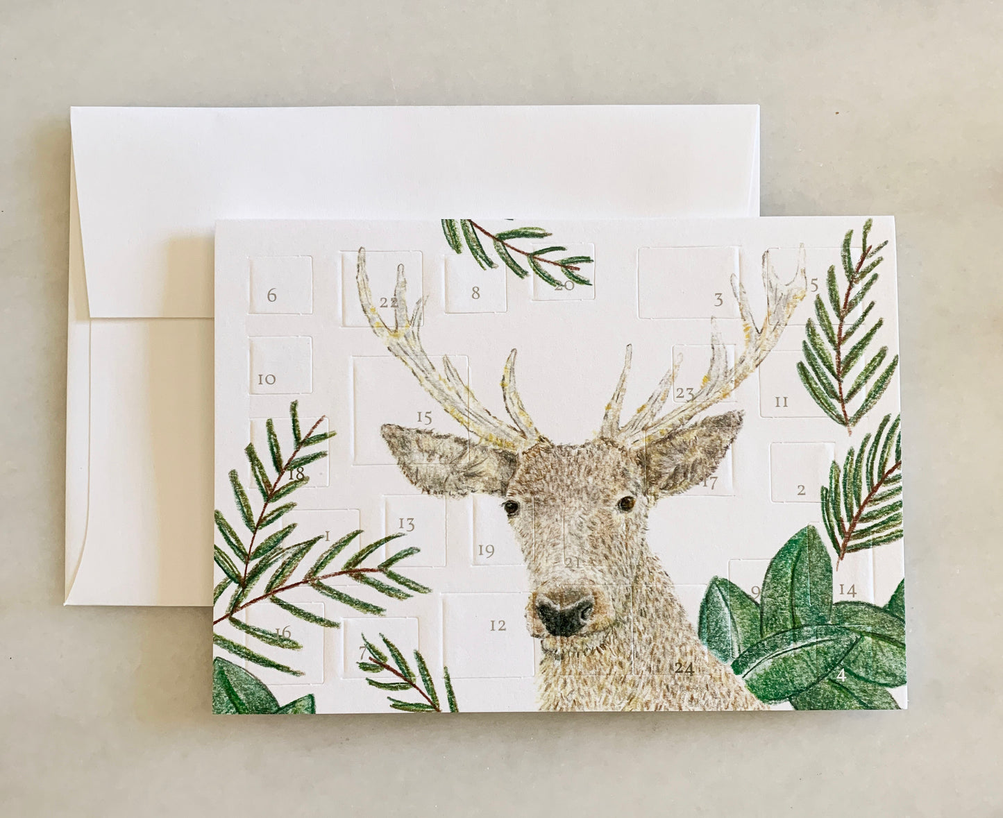 Deer Advent Card