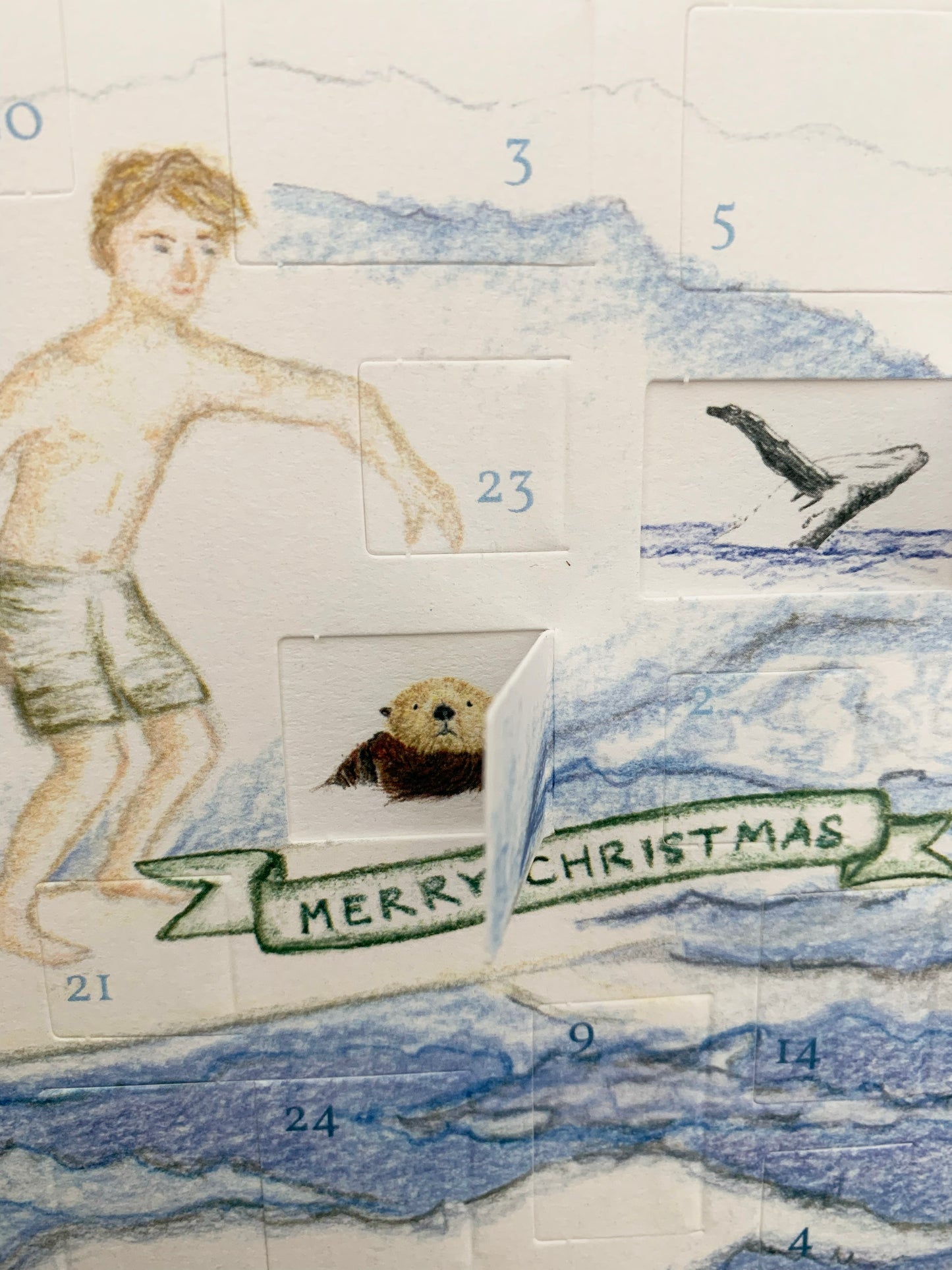 Surfer Advent Card