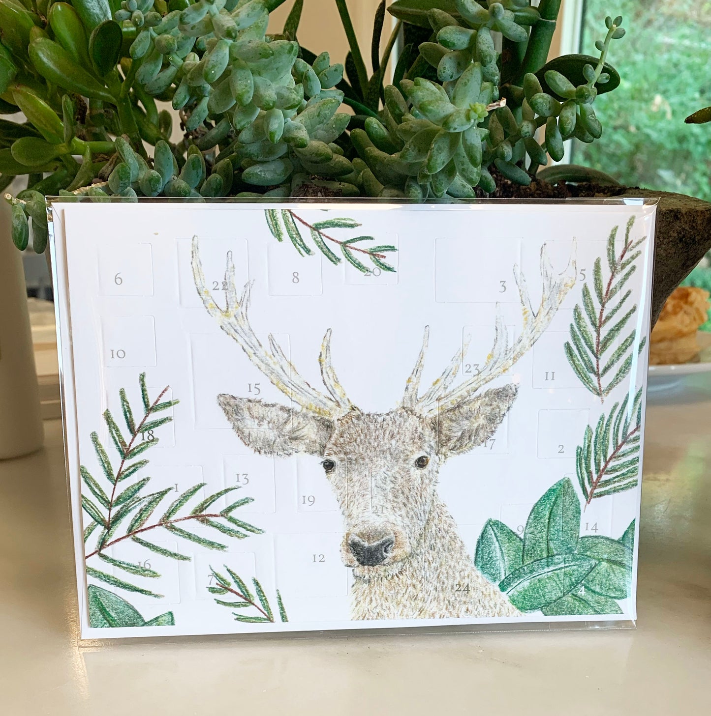 Deer Advent Card